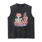 Grateful Dead washed graphic tank top with Batik Bertha Tie Dye graphic