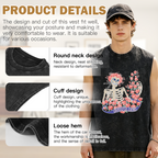 Grateful Dead washed graphic tank top with Batik Bertha Tie Dye graphic