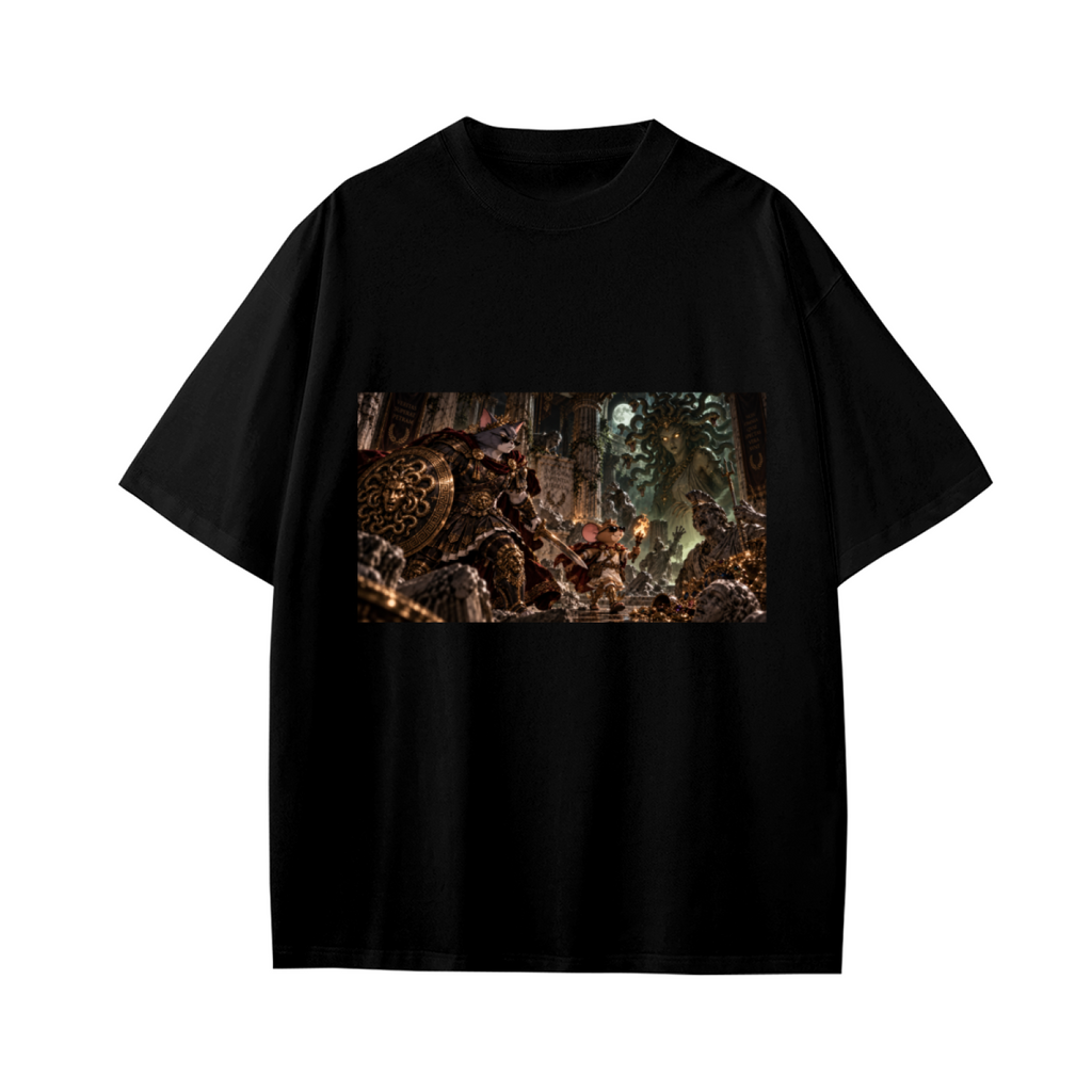 Shield Cat vs Monster Kid's T-Shirt for Halloween Parties