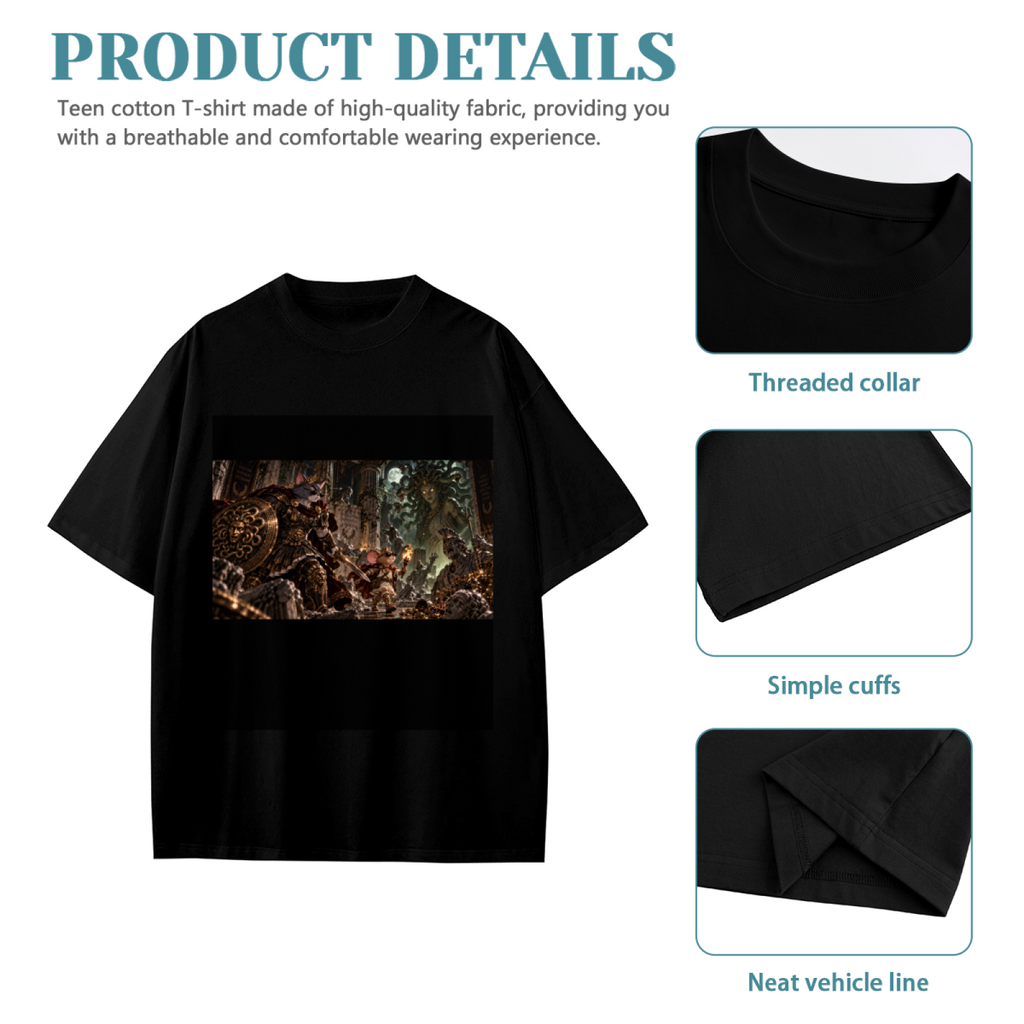 Shield Cat vs Monster Kid's T-Shirt for Halloween Parties
