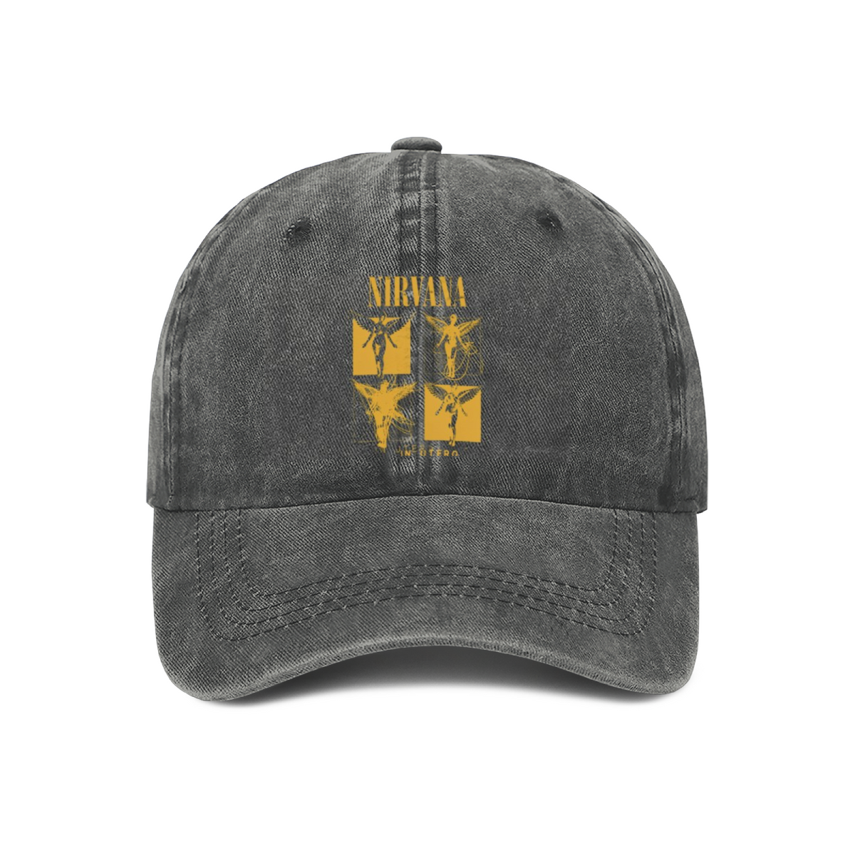Nirvana In Utero Sketch Washed Baseball Cap