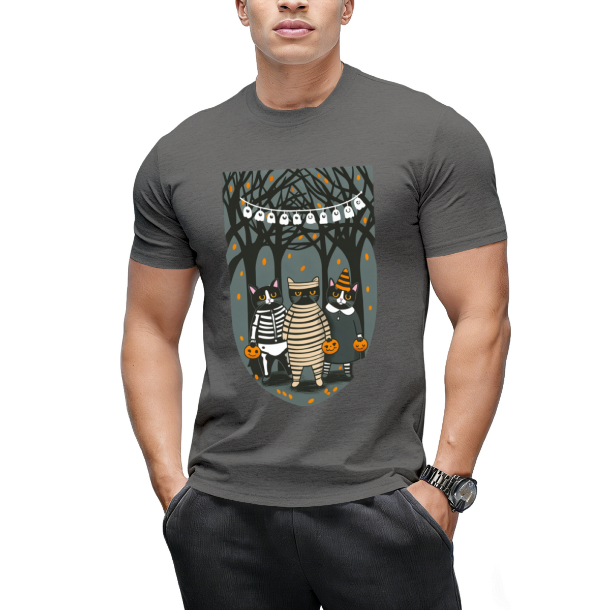 Trick or Treat Mummy and Friends Graphic T-Shirt