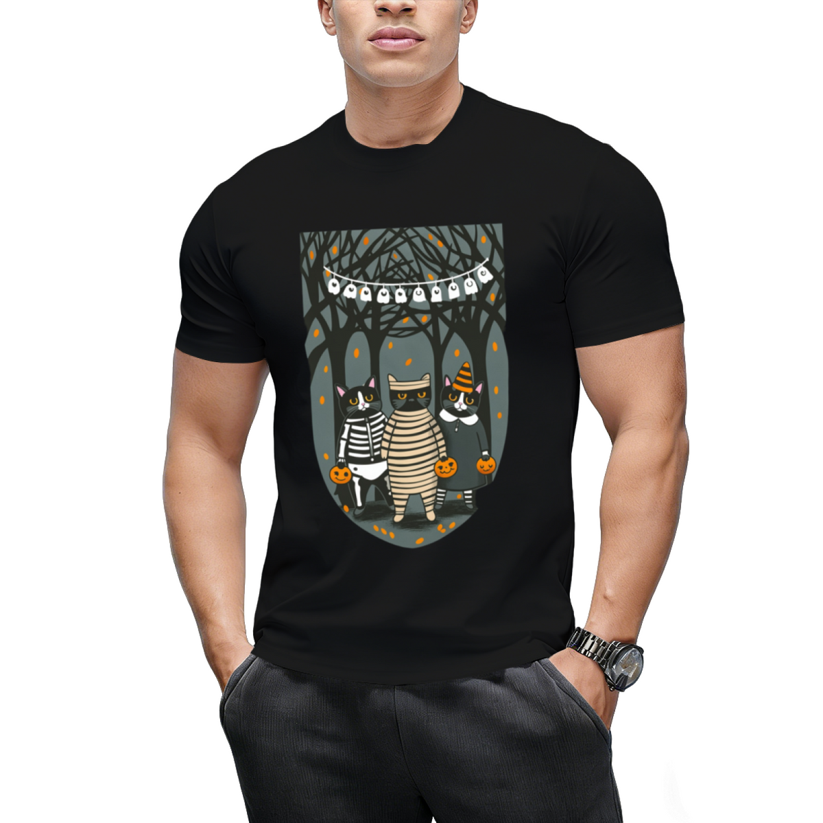 Trick or Treat Mummy and Friends Graphic T-Shirt