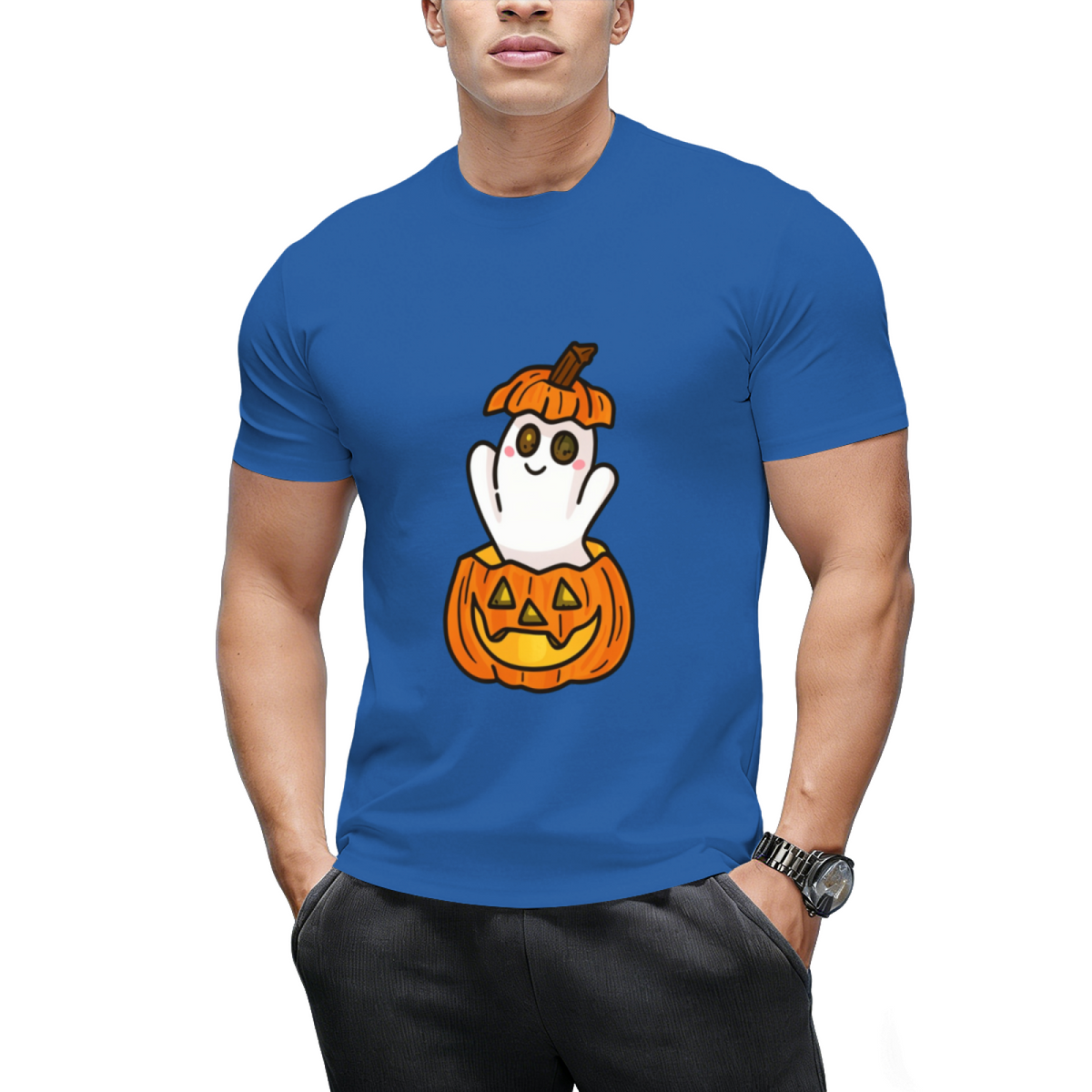Pumpkin Ghost Graphic T-Shirt