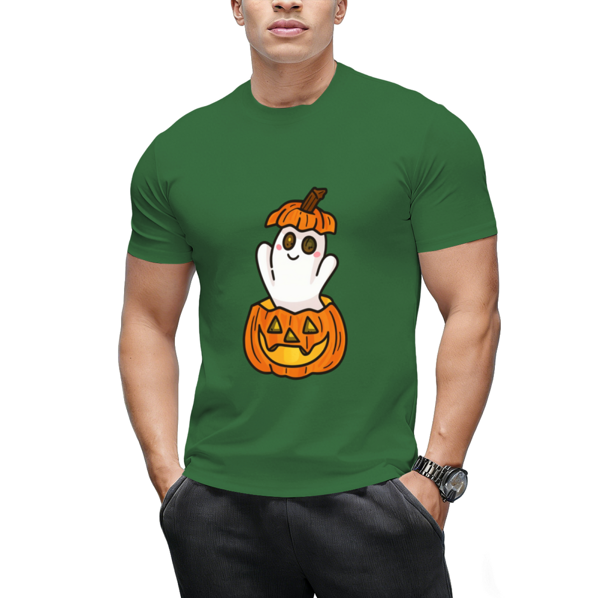 Pumpkin Ghost Graphic T-Shirt