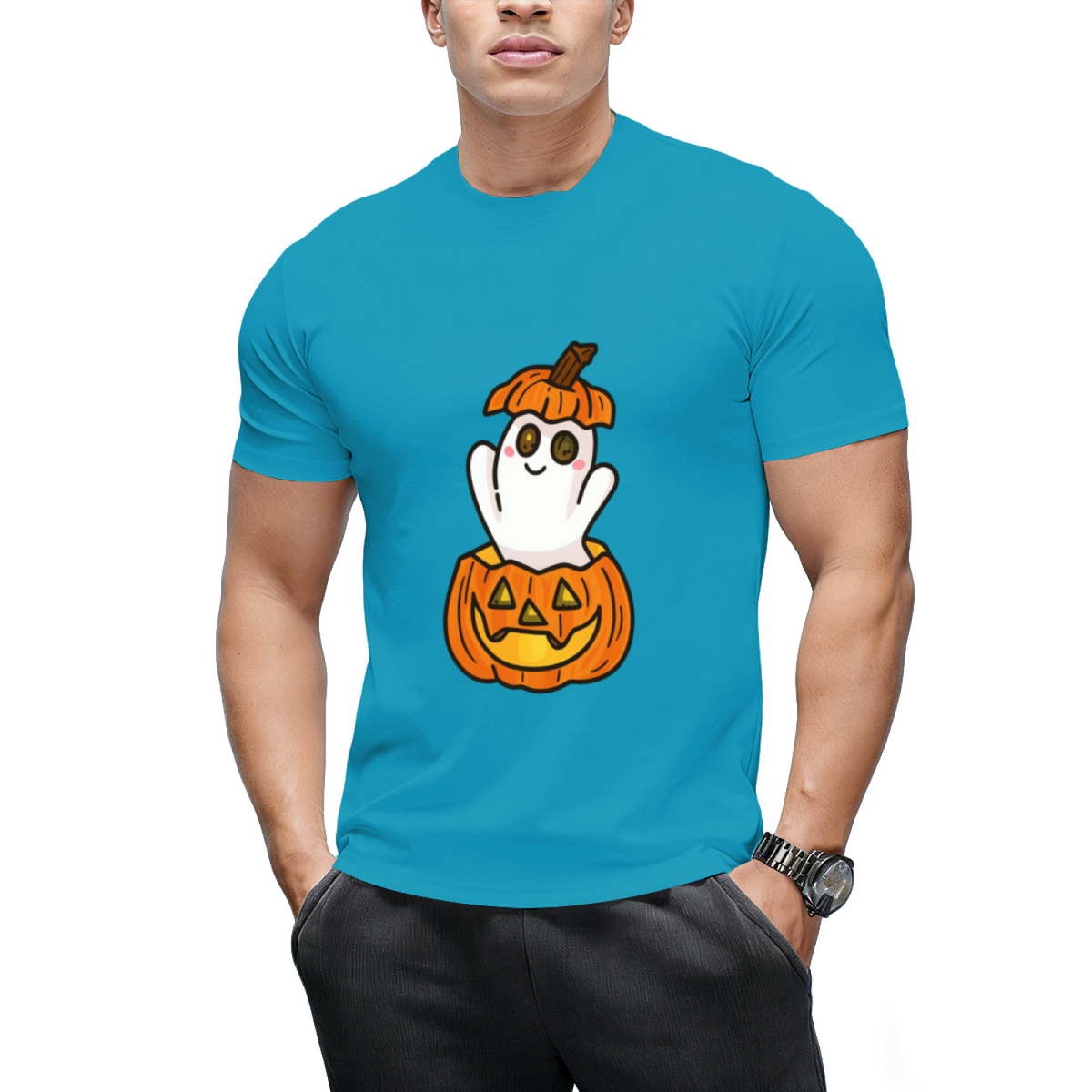 Pumpkin Ghost Graphic T-Shirt
