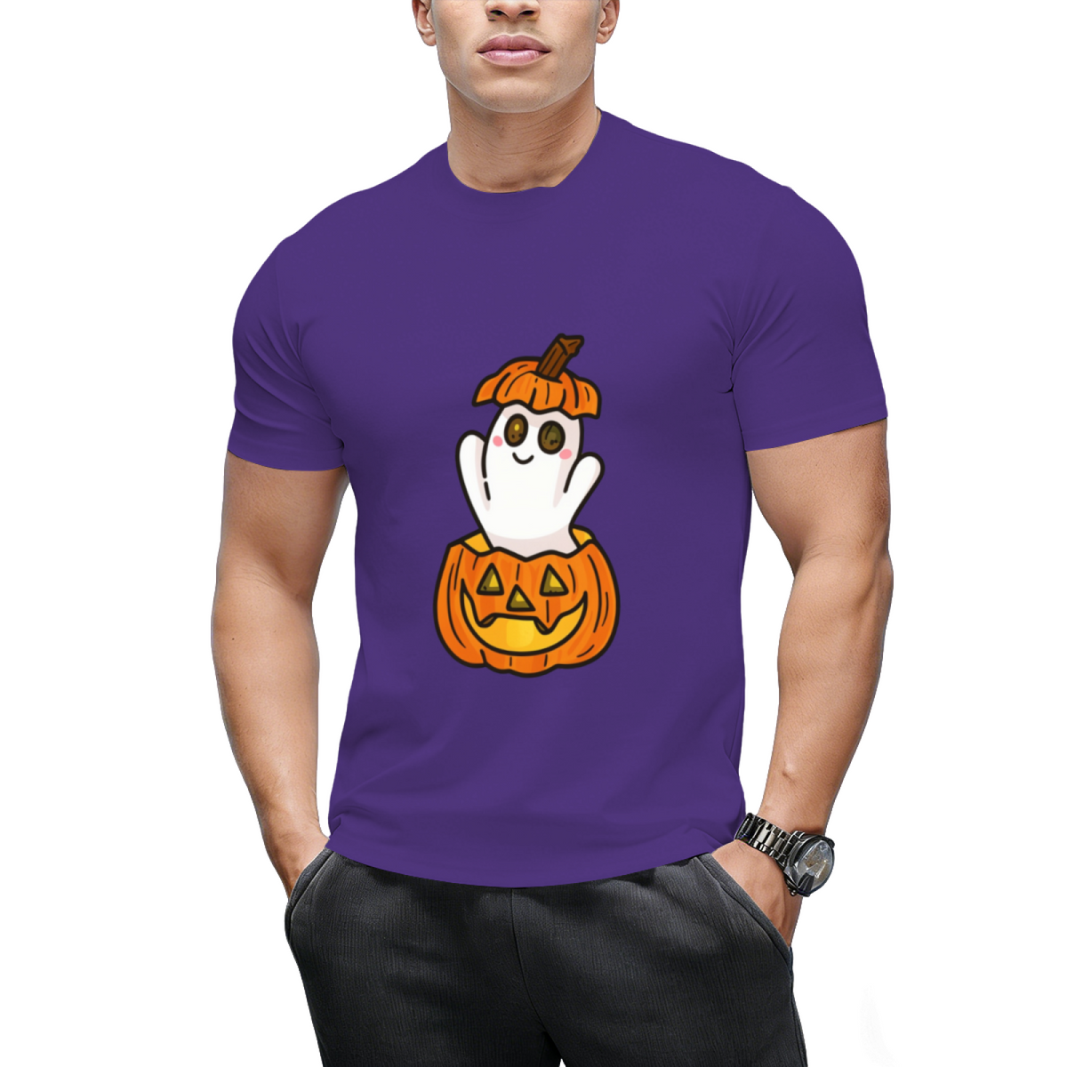 Pumpkin Ghost Graphic T-Shirt
