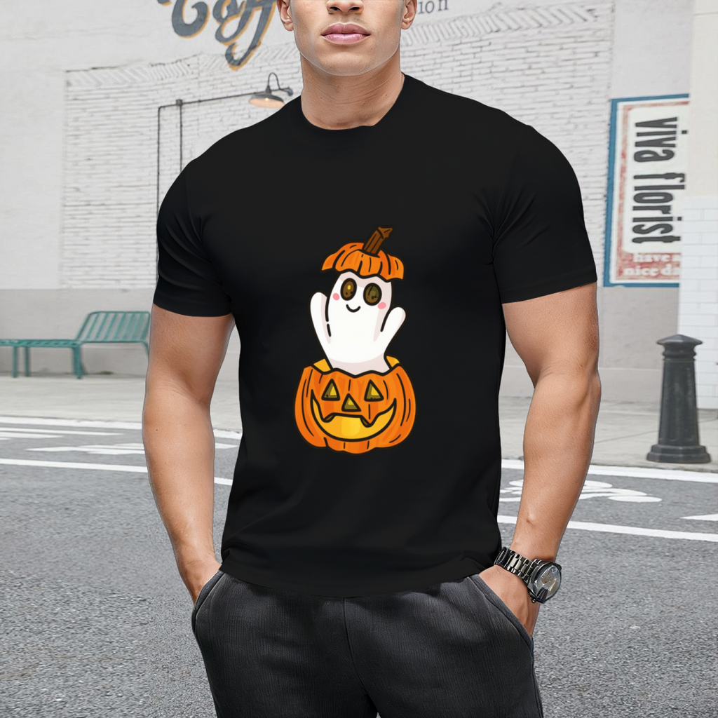 Pumpkin Ghost Graphic T-Shirt