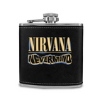 Nirvana Rough Sketch 6oz vintage-style stainless steel hip flask product image