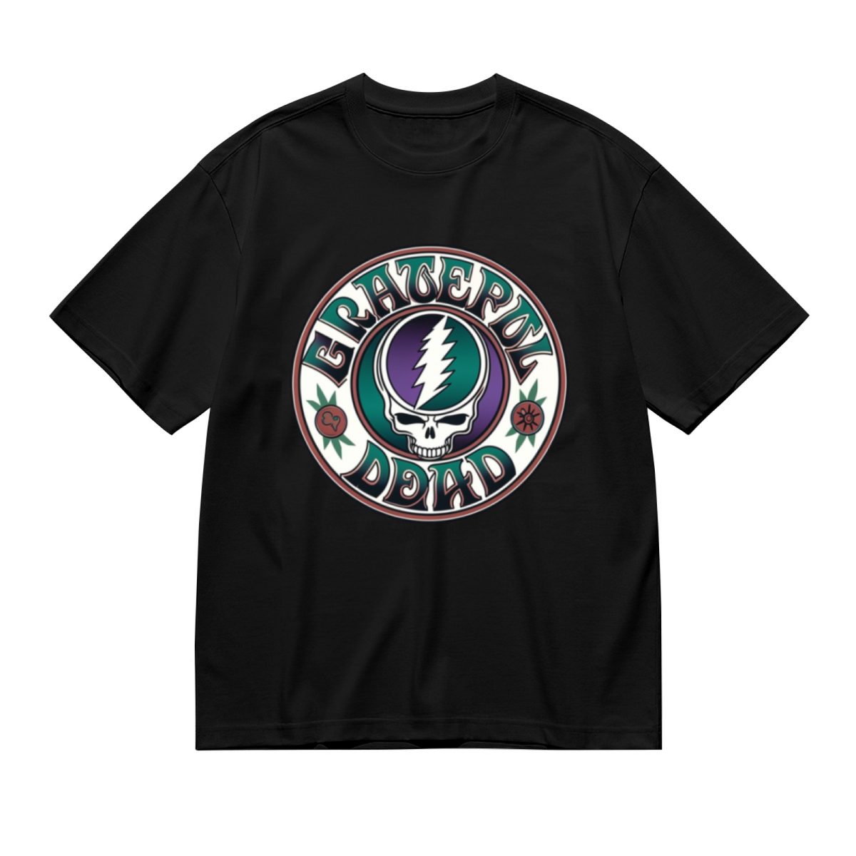 Grateful Dead Blue with a logo on a white background graphic T-shirt product image