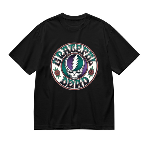 Grateful Dead Blue with a logo on a white background graphic T-shirt product image