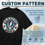 Grateful Dead Blue with a logo on a white background graphic T-shirt product image