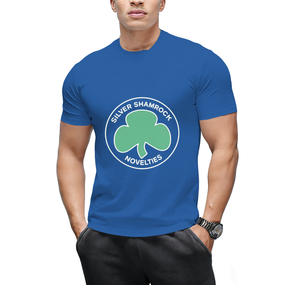 Silver Shamrock Graphic T-Shirt