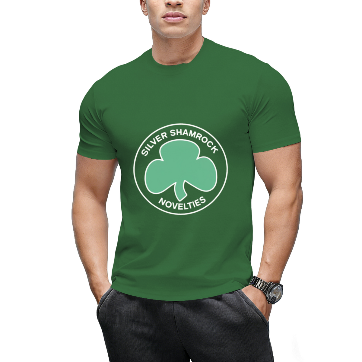 Silver Shamrock Graphic T-Shirt