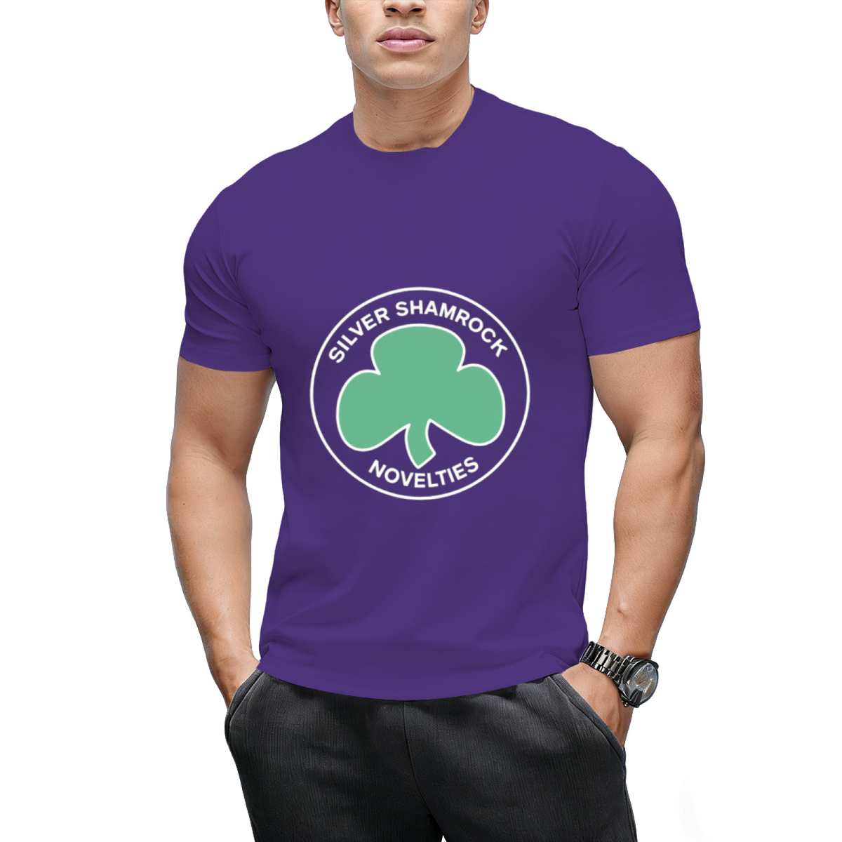 Silver Shamrock Graphic T-Shirt