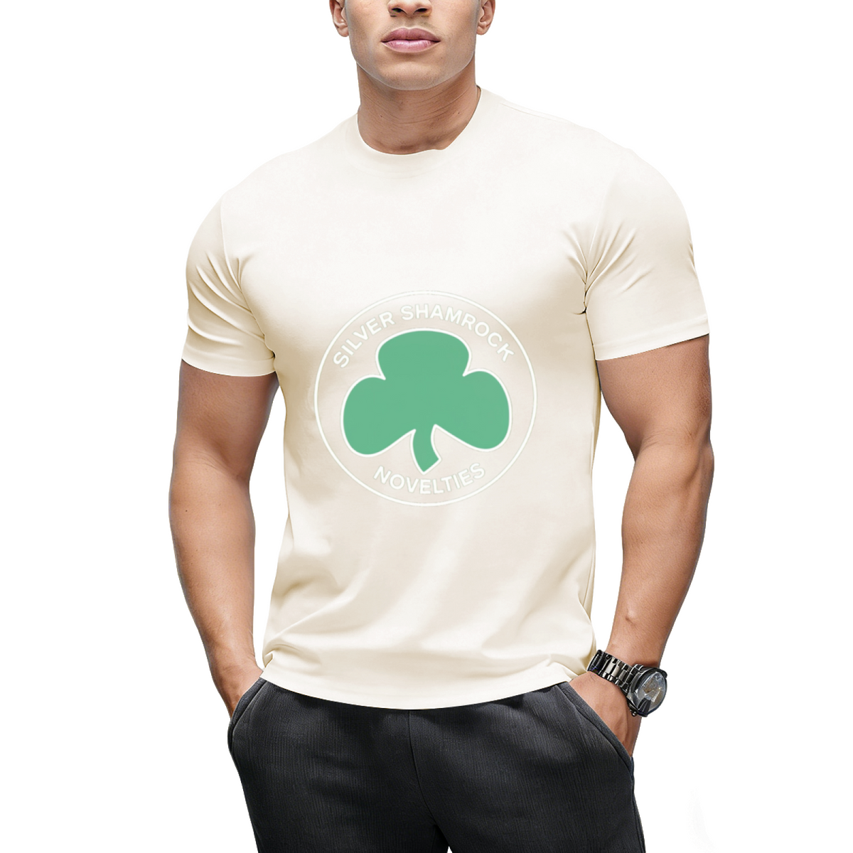 Silver Shamrock Graphic T-Shirt