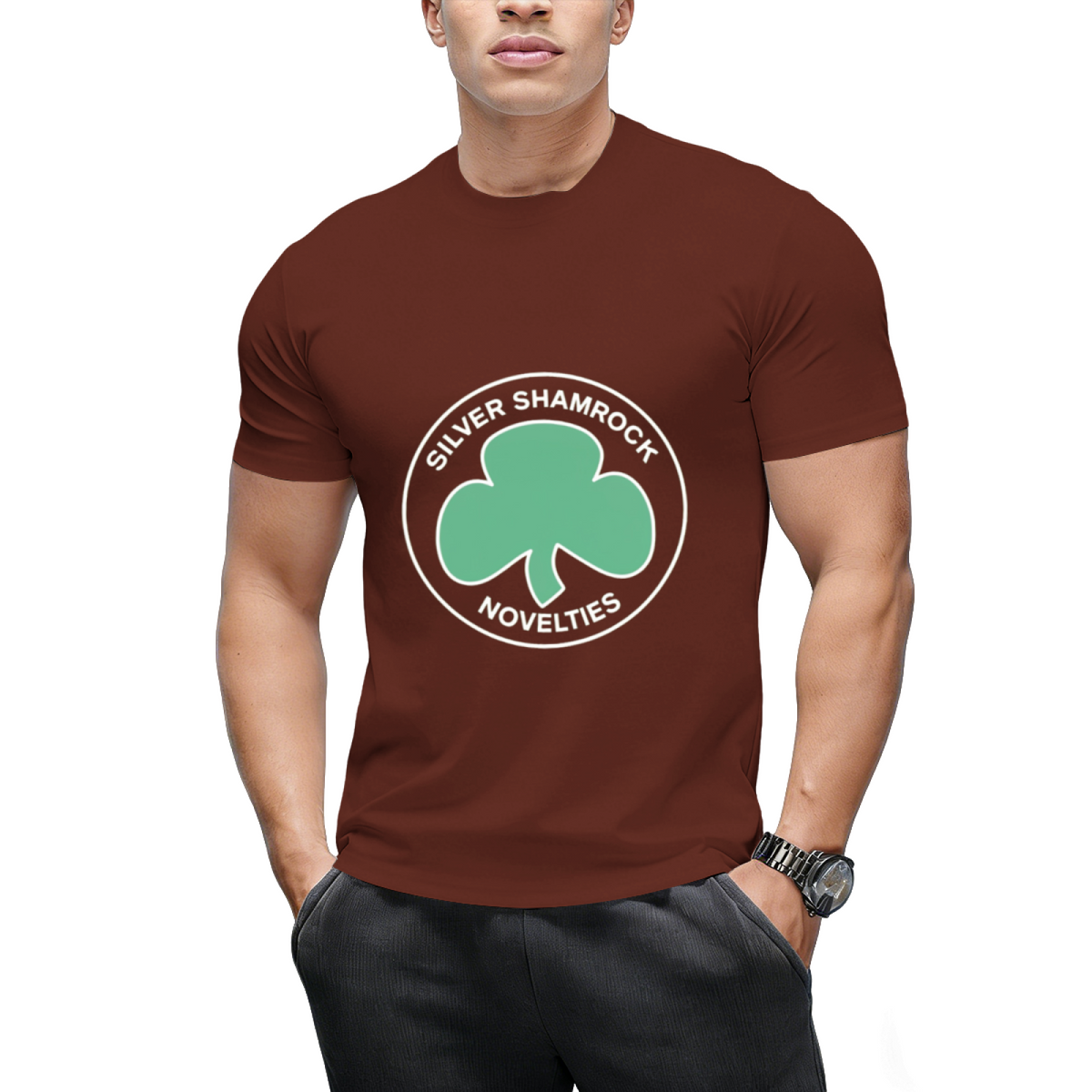 Silver Shamrock Graphic T-Shirt