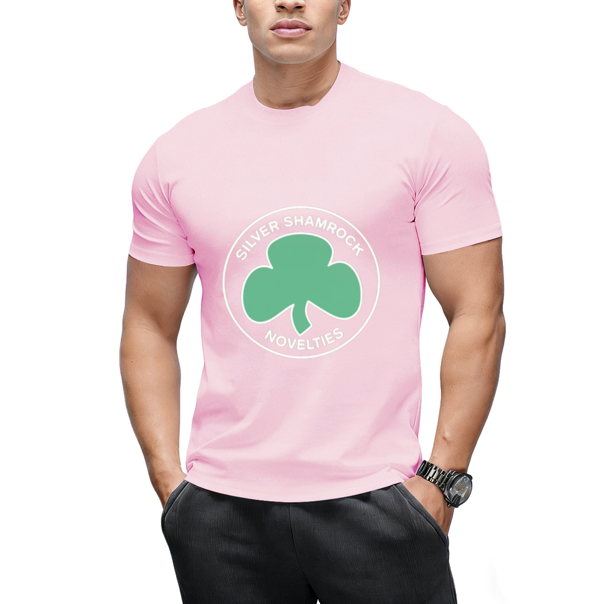 Silver Shamrock Graphic T-Shirt