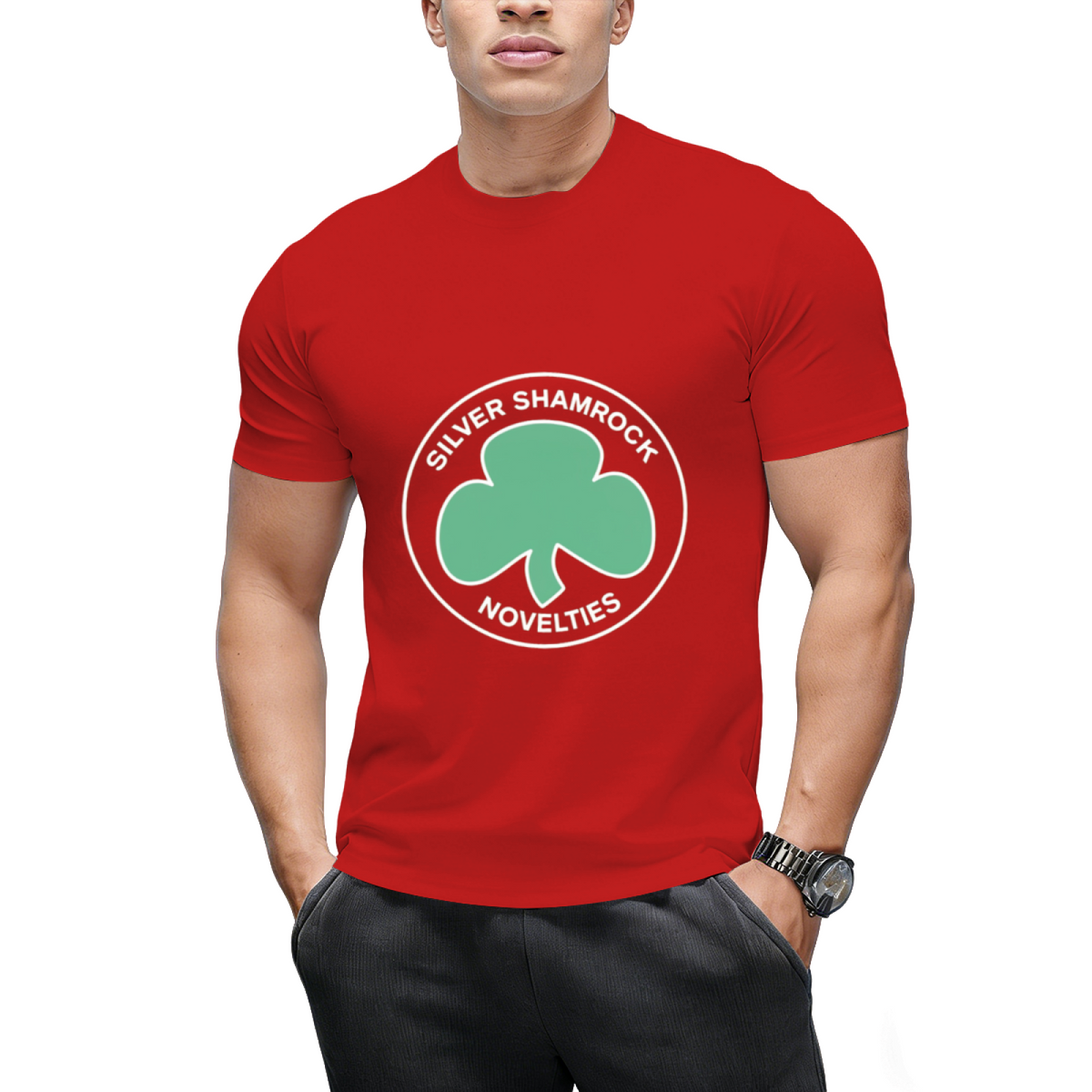 Silver Shamrock Graphic T-Shirt