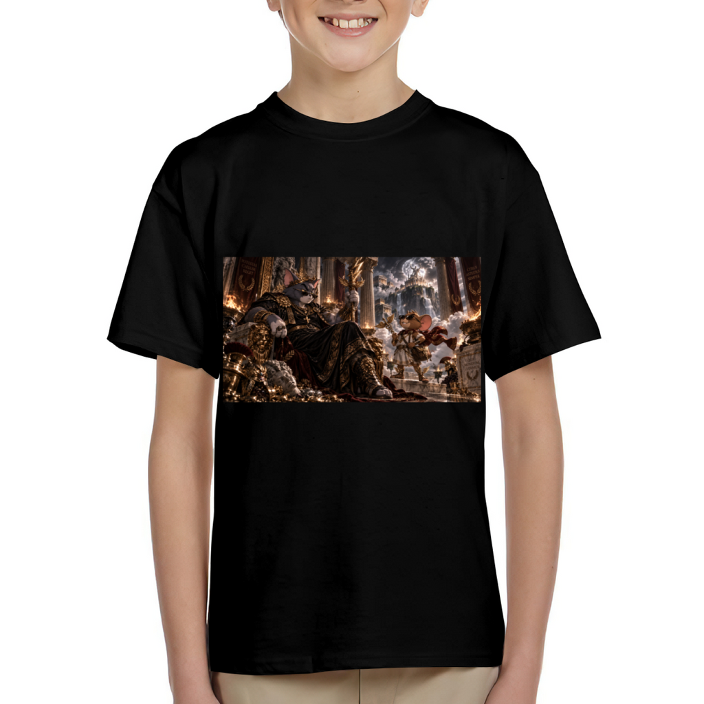 Storm Palace Cat King Kid's T-Shirt for Fantasy Events