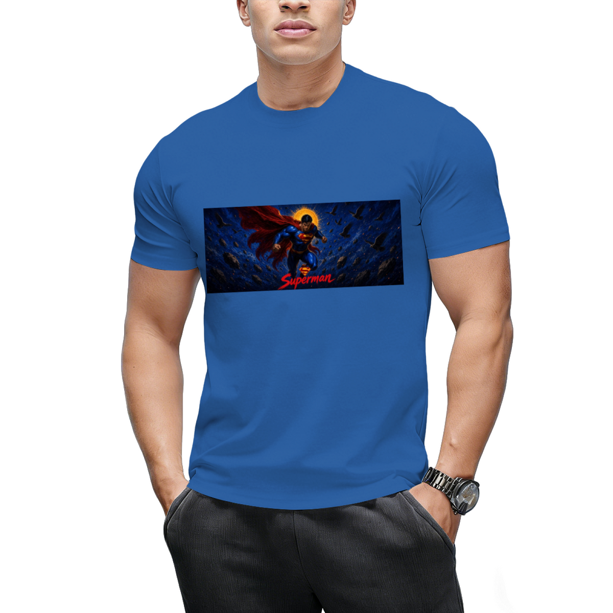 Personalized Superman Tee - Vintage Comic Hero Streetwear