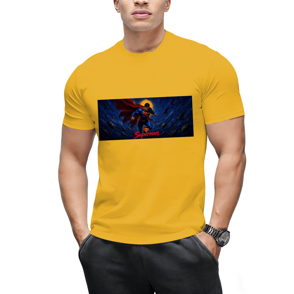 Personalized Superman Tee - Vintage Comic Hero Streetwear