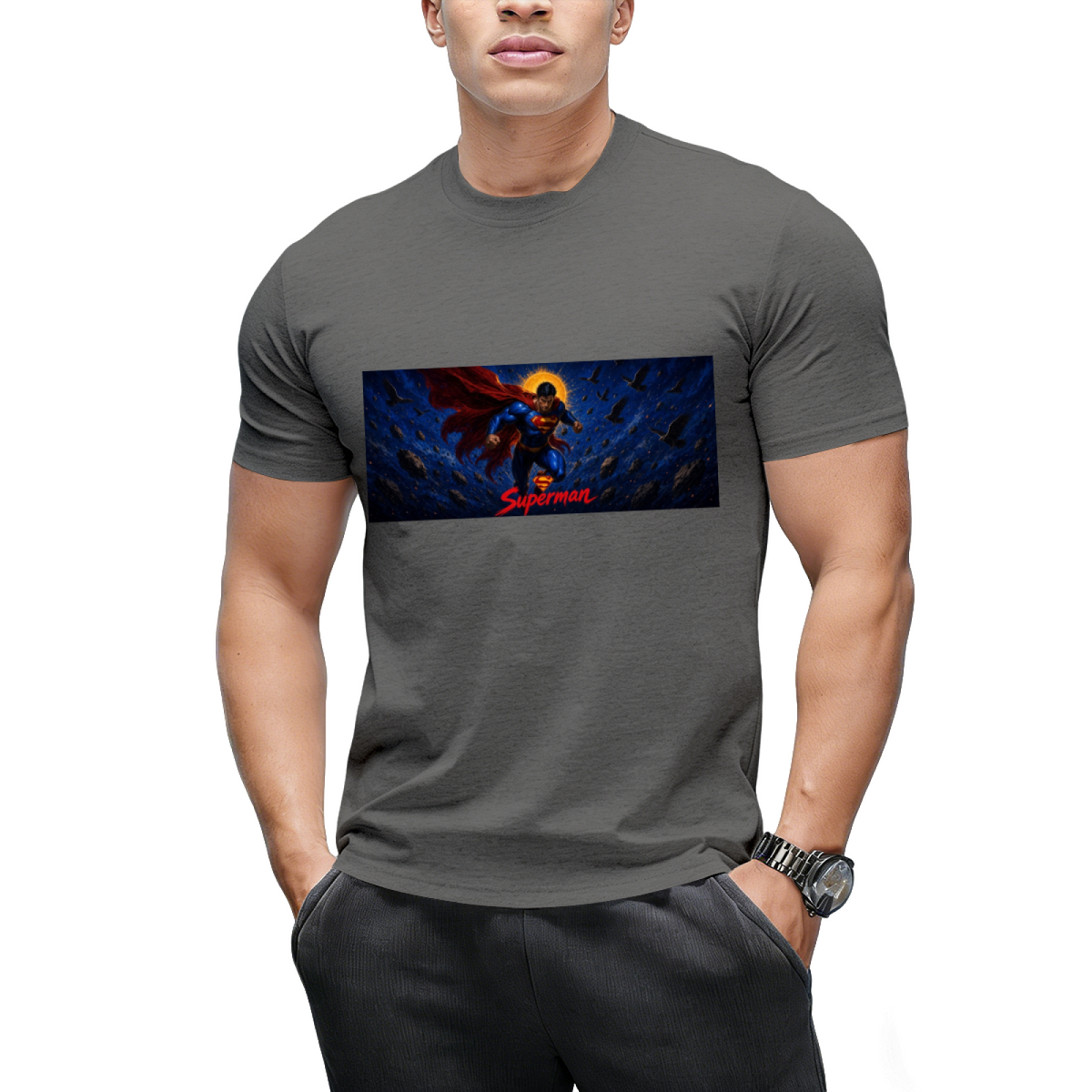 Personalized Superman Tee - Vintage Comic Hero Streetwear