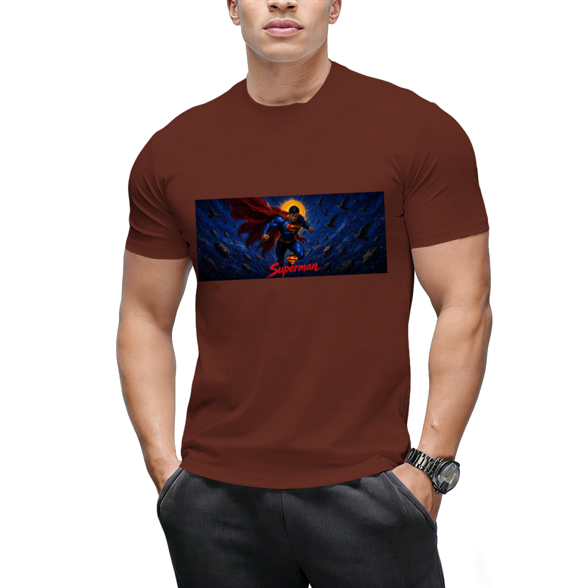 Personalized Superman Tee - Vintage Comic Hero Streetwear