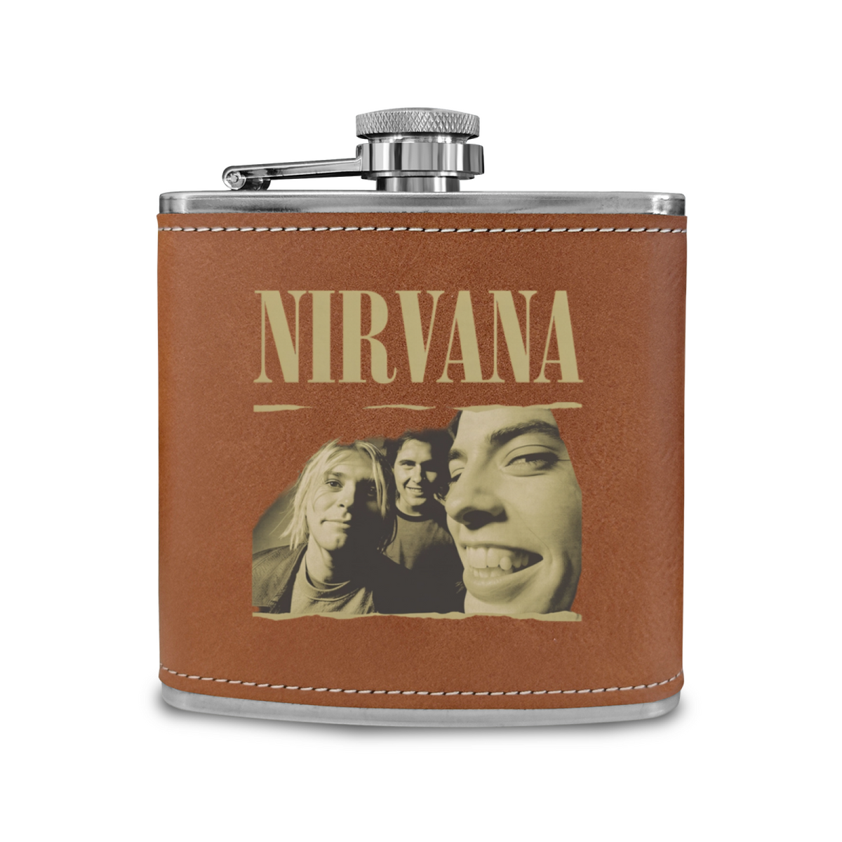 Nirvana Torn Edge 6oz Vintage Stainless Steel Hip Flask