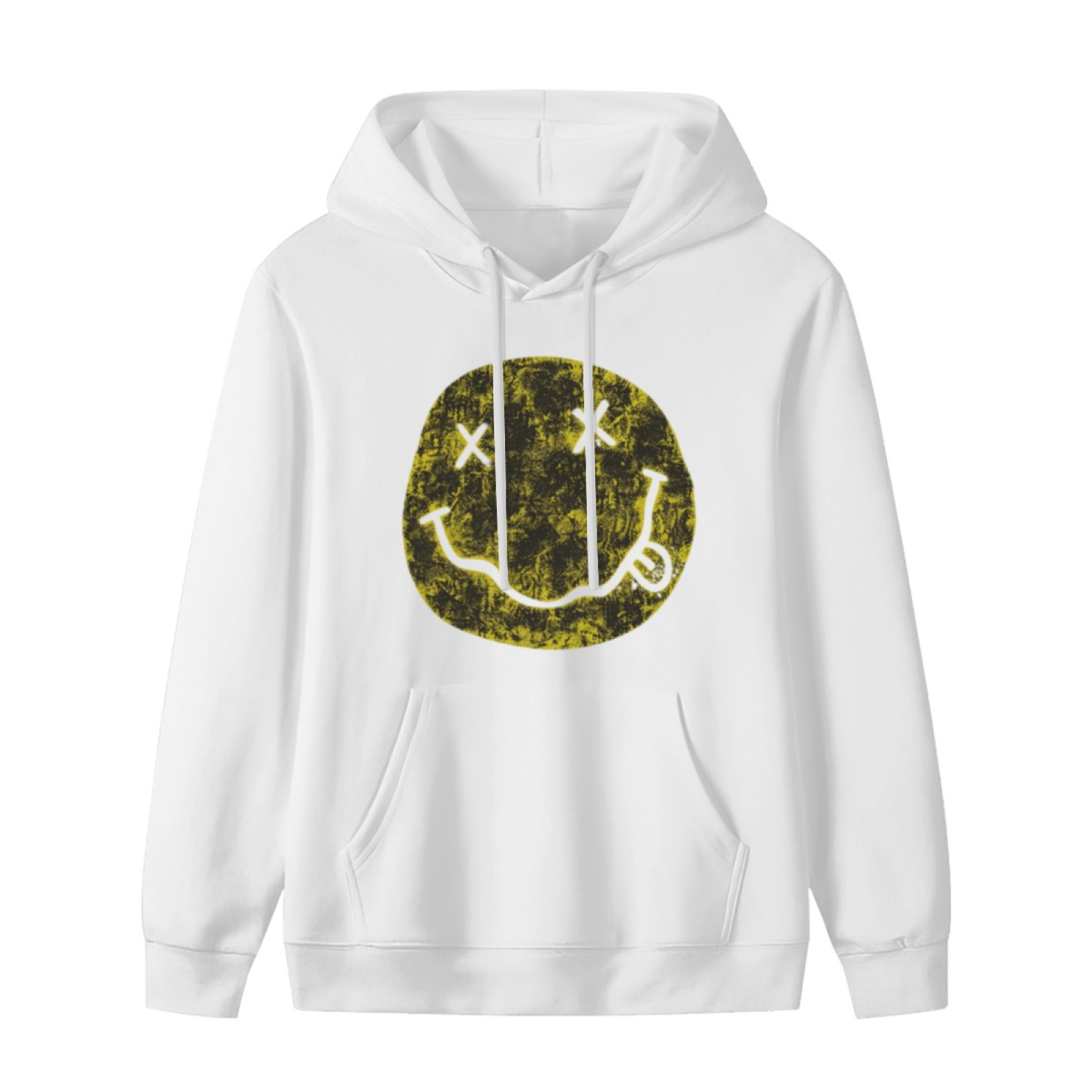 Nirvana Distressed Yellow Smiley Logo Hoodie