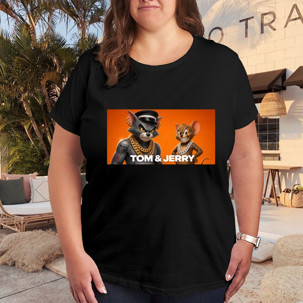 Gold Chain Animal Crew Women's T-Shirt for Music Festivals