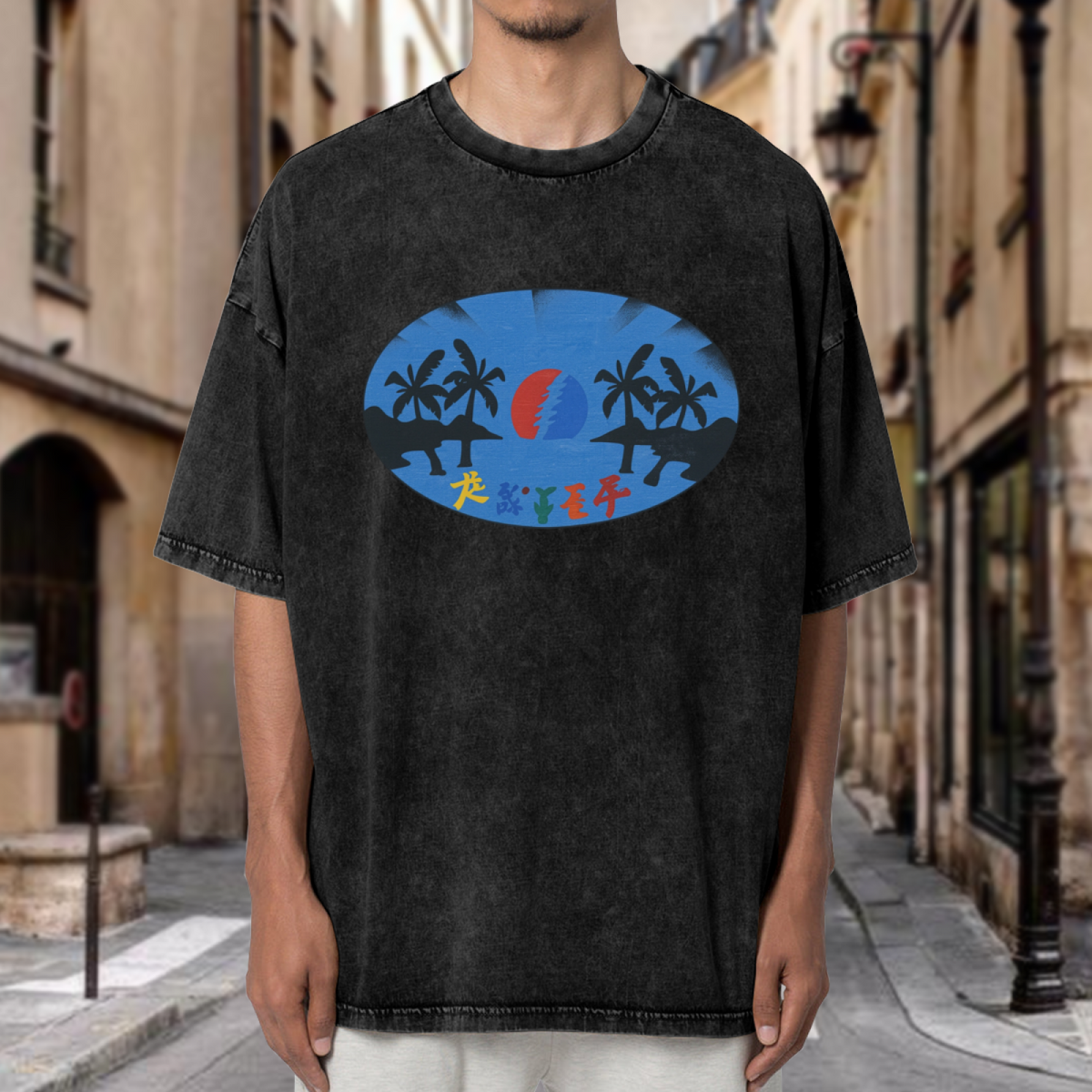 Grateful Dead Stealie Beach washed graphic T-shirt, product image
