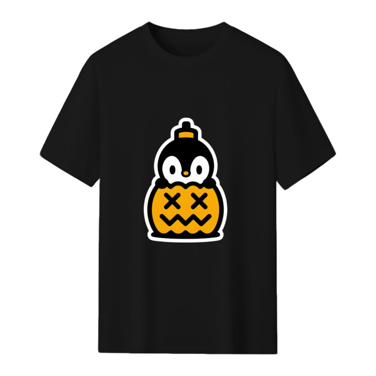Pumpkin Penguin Halloween Trick or Treat Graphic T-Shirt