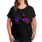 Neon Cowl Portrait Women's T-Shirt for City Nights
