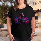 Neon Cowl Portrait Women's T-Shirt for City Nights
