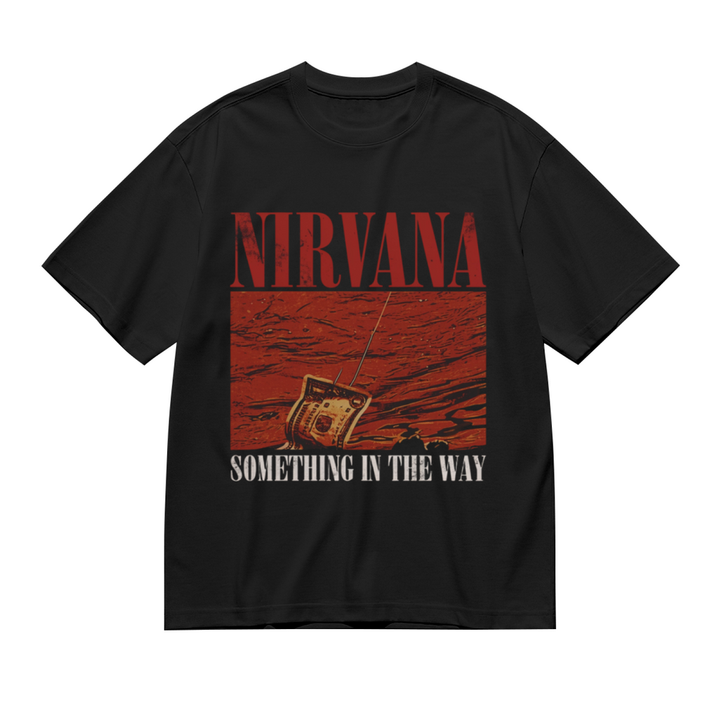 Graphic T-shirt product image with something in the way radio artwork