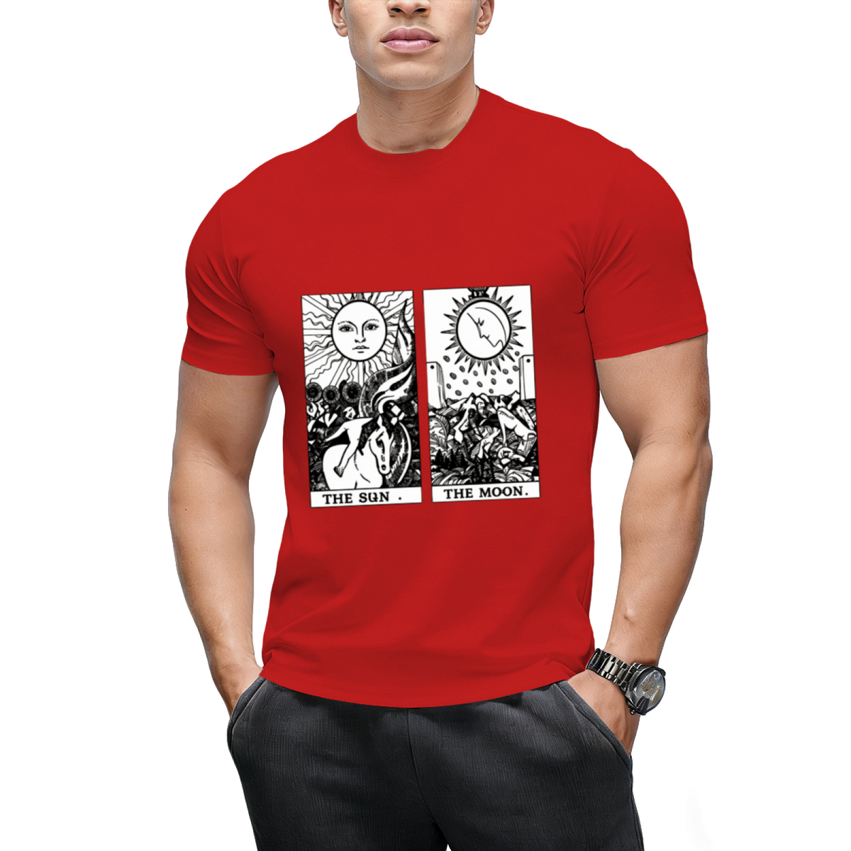 Sun Moon Tarot Graphic T-Shirt