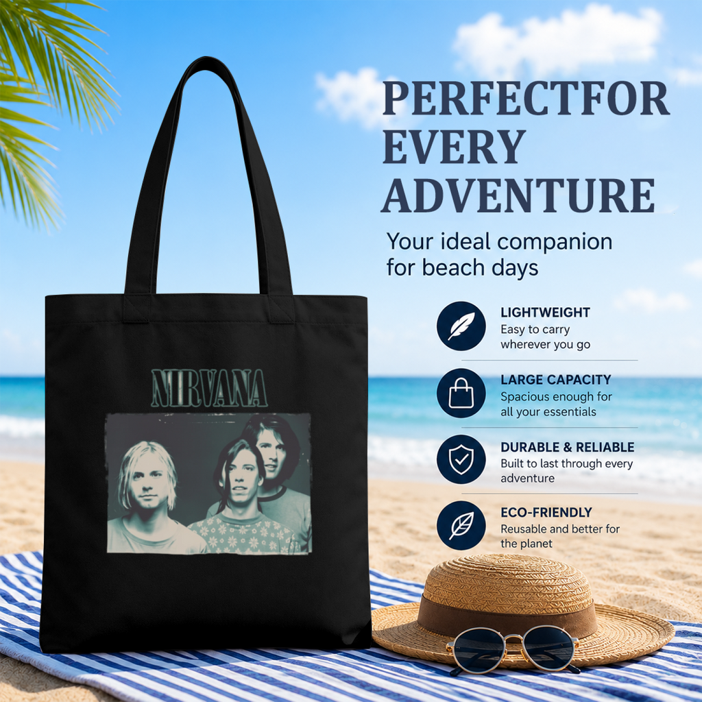 Nirvana Erode Graphic Canvas Tote Bag — an Erode-themed graphic identified by the original design name
