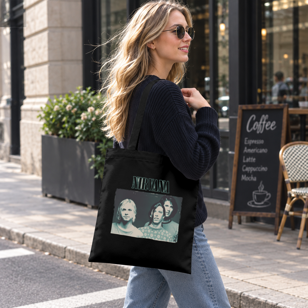 Nirvana Erode Graphic Canvas Tote Bag — an Erode-themed graphic identified by the original design name