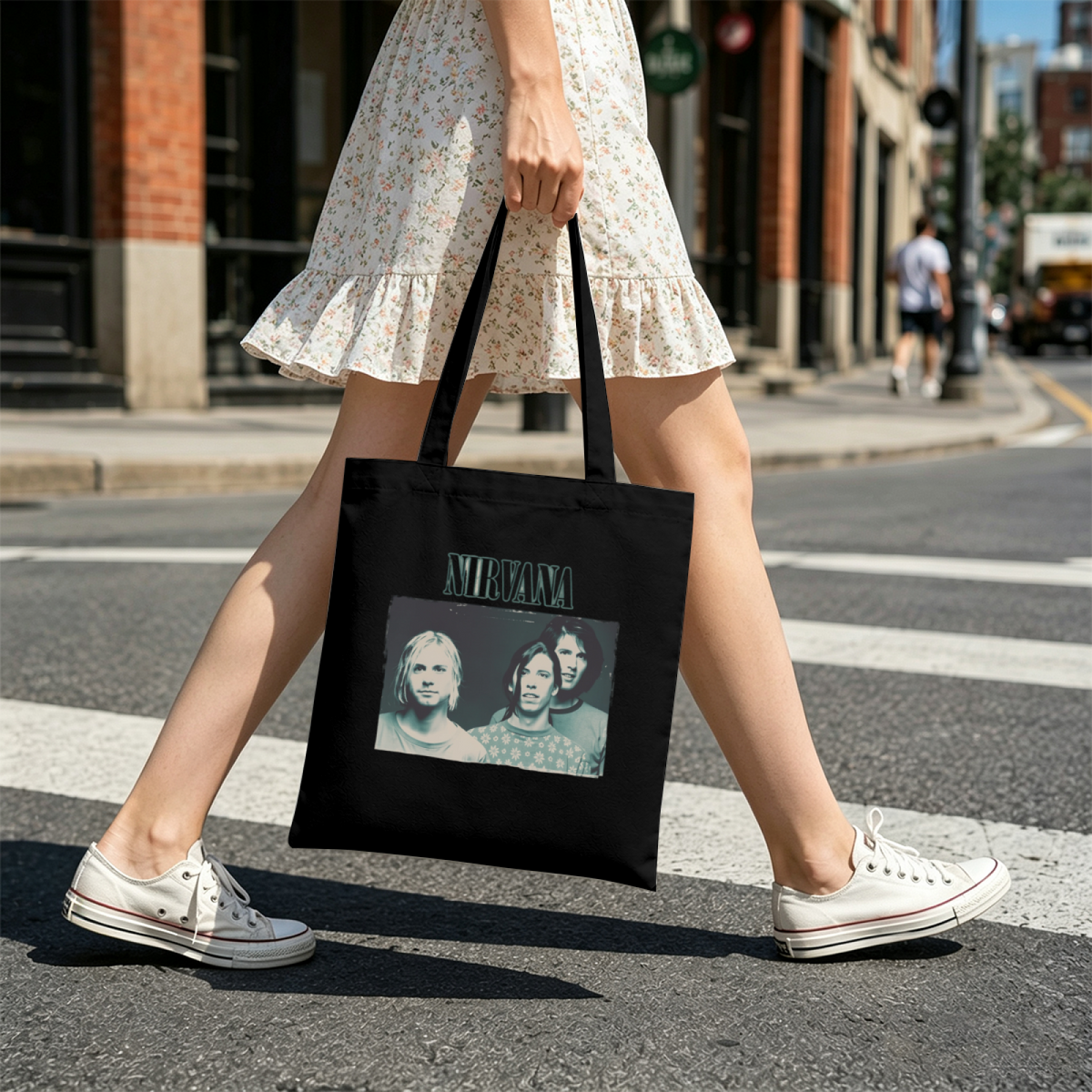 Nirvana Erode Graphic Canvas Tote Bag — an Erode-themed graphic identified by the original design name