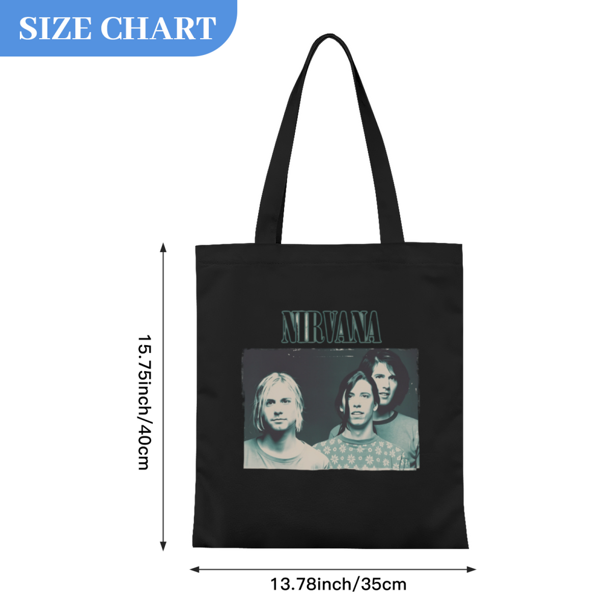 Nirvana Erode Graphic Canvas Tote Bag — an Erode-themed graphic identified by the original design name