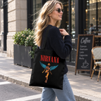 Nirvana In Utero Black Graphic Canvas Tote — an In Utero-inspired graphic identified as the black edition