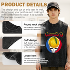 Grateful Dead washed graphic tank top with Yellow Pomelo Steal Your Face graphic