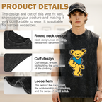 Grateful Dead washed graphic tank top with Daphyl's Dancing Bears Romper graphic