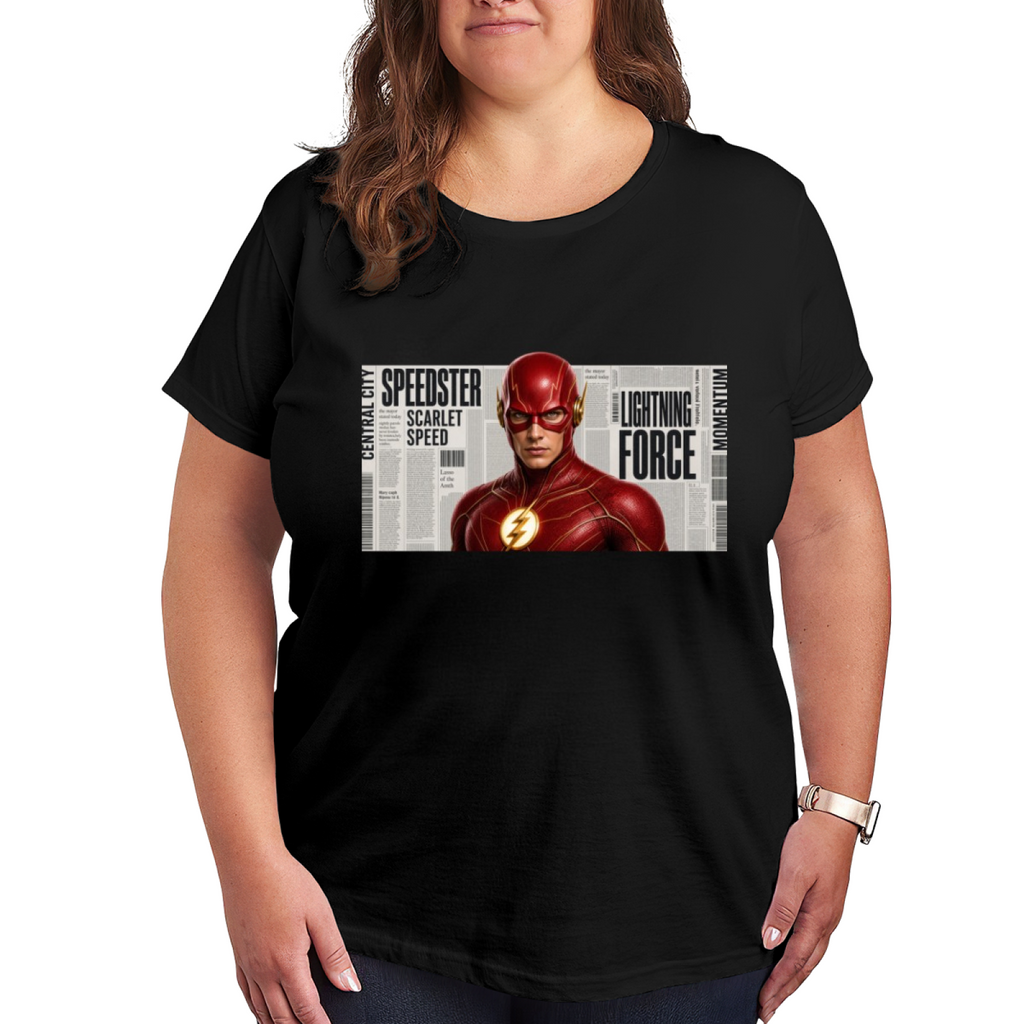 Scarlet Mask Newsprint Women's T-Shirt for Weekend Wear