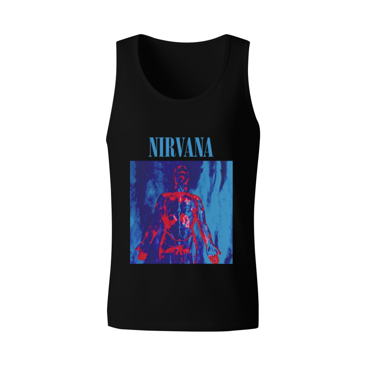 Nirvana Red Blue Anatomical Figure Graphic Tank Top product image featuring red and blue anatomical figure