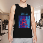 Nirvana Red Blue Anatomical Figure Graphic Tank Top product image featuring red and blue anatomical figure