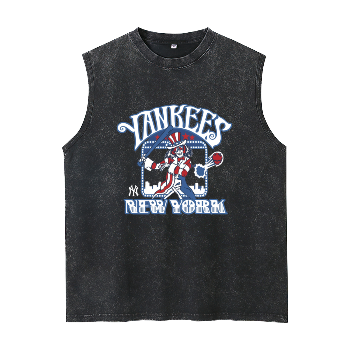 Grateful Dead washed graphic tank top with Homage Yankees graphic