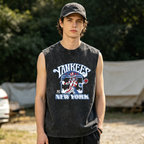 Grateful Dead washed graphic tank top with Homage Yankees graphic