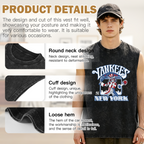 Grateful Dead washed graphic tank top with Homage Yankees graphic
